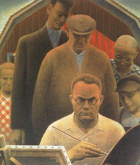 Grant Wood Return From Bohemia oil painting picture